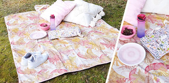 coser una manta para picnic